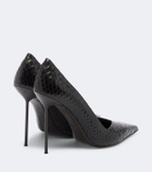 Paris Texas Lidia croc-effect leather pumps