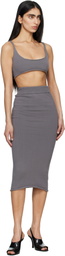 Entire Studios Gray Raw Knit Bra