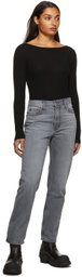 B Sides Grey Arts Mid Straight Jeans