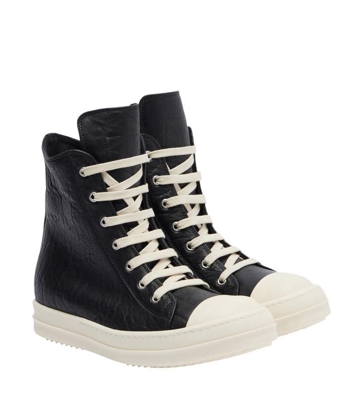Photo: Rick Owens Leather high-top sneakers