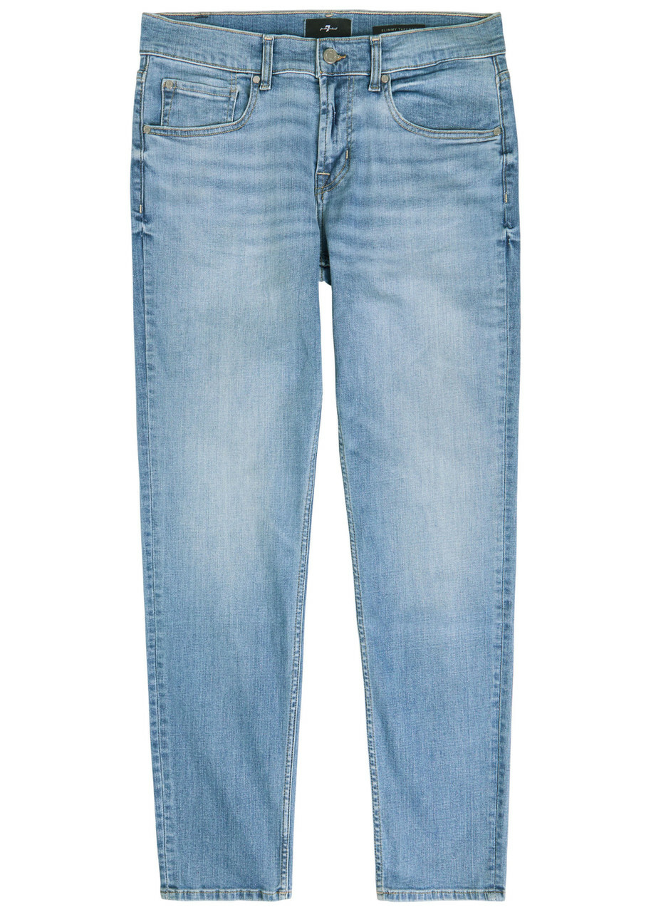 7 For All Mankind Slimmy Tapered Luxe Performance Jeans Light Blue