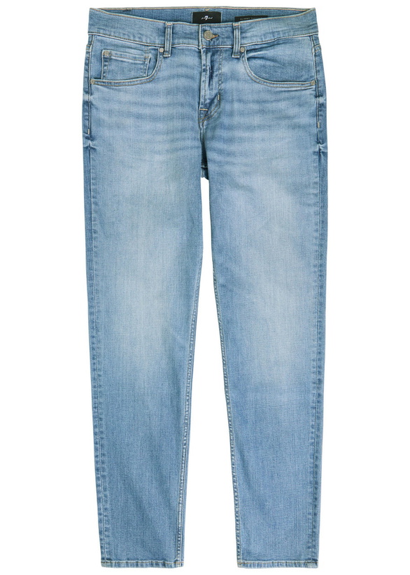Photo: 7 For All Mankind Slimmy Tapered Luxe Performance Jeans Light Blue