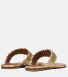 Loro Piana - Jovis metallic leather thong sandals