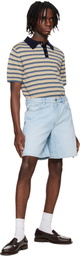 System Blue Bermuda Denim Shorts