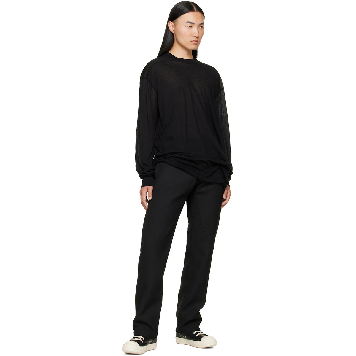 Rick Owens Black Tower Rick S Jumbo LS T-shirt