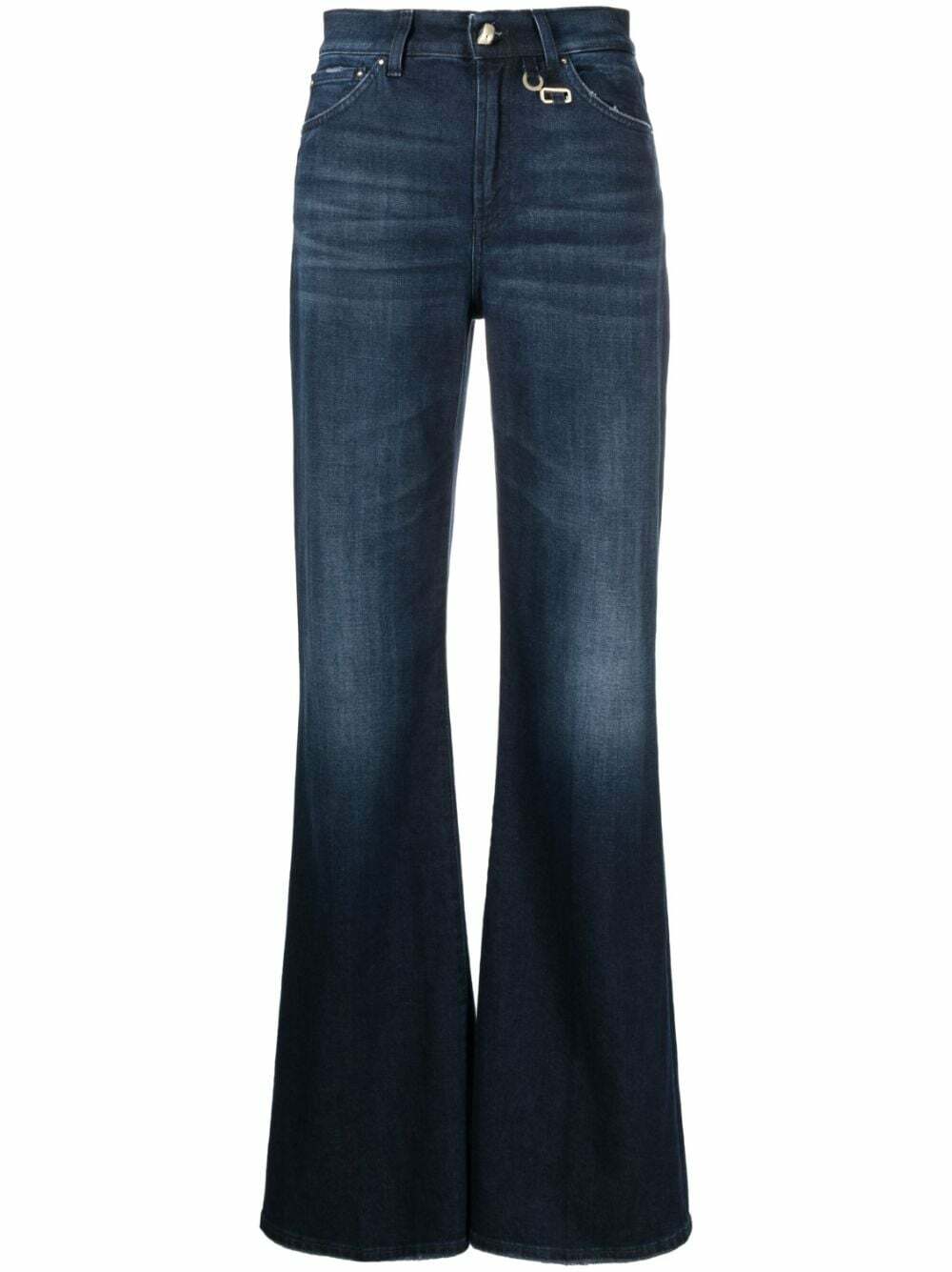 パンツ DONDUP AMBER JEANS WIDE LEG Amber wide-leg jeans in rigid lyocell denim for women, blue