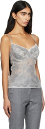 McQueen Off-White Silk Chiffon Camisole