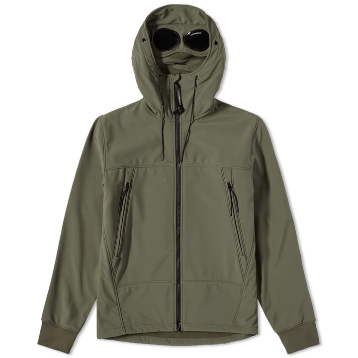 Photo: C.P. Company Men's Shell-R Soft Shell Goggle Jacket in Stone Grey