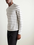 Officine Générale - Striped Cotton and Linen-Blend T-Shirt - Multi