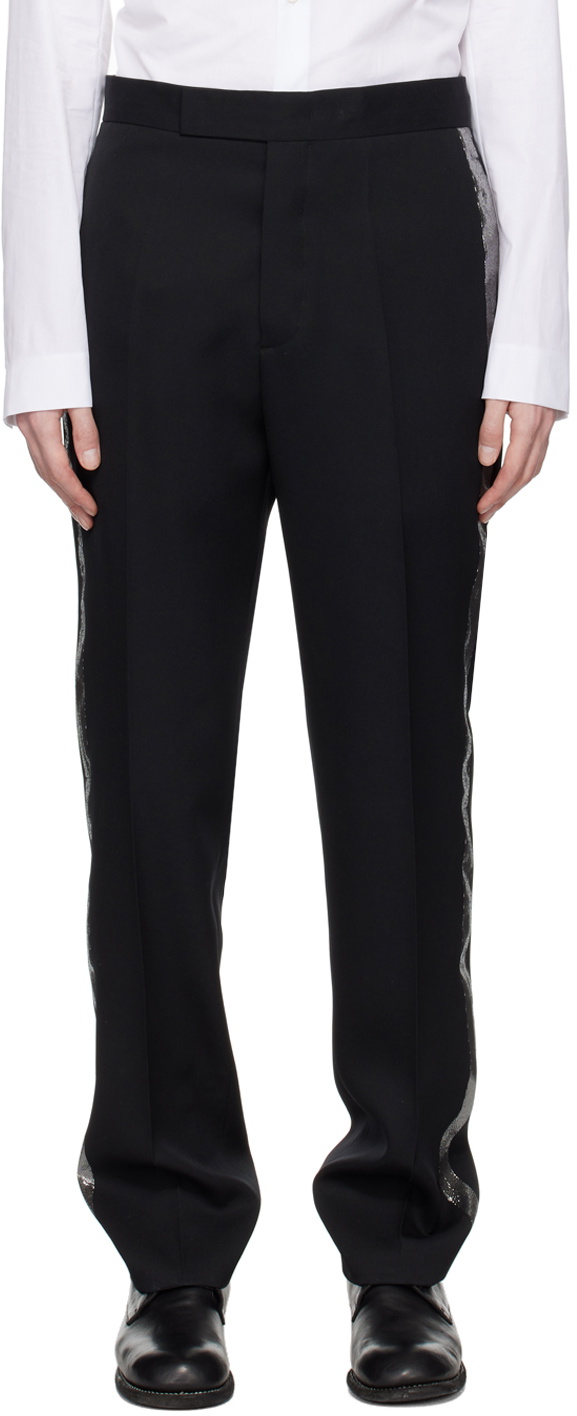 SAPIO Black Creased Trousers