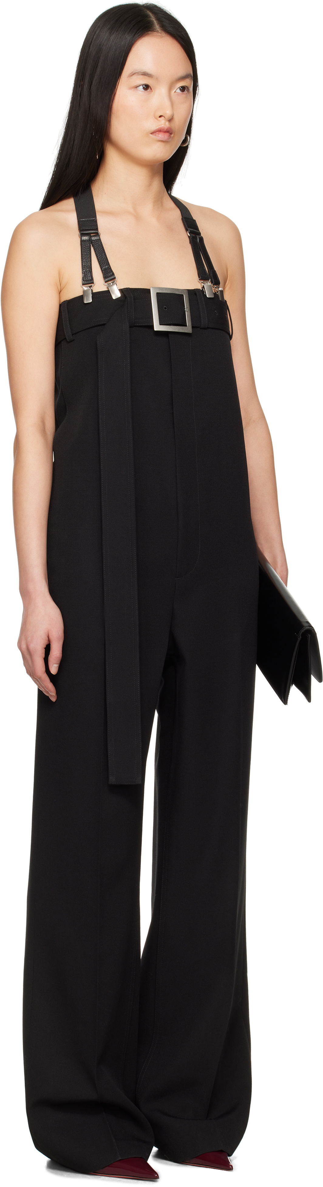 Jean Paul Gaultier Black 'The Strapped Suit Pants' Jumpsuit