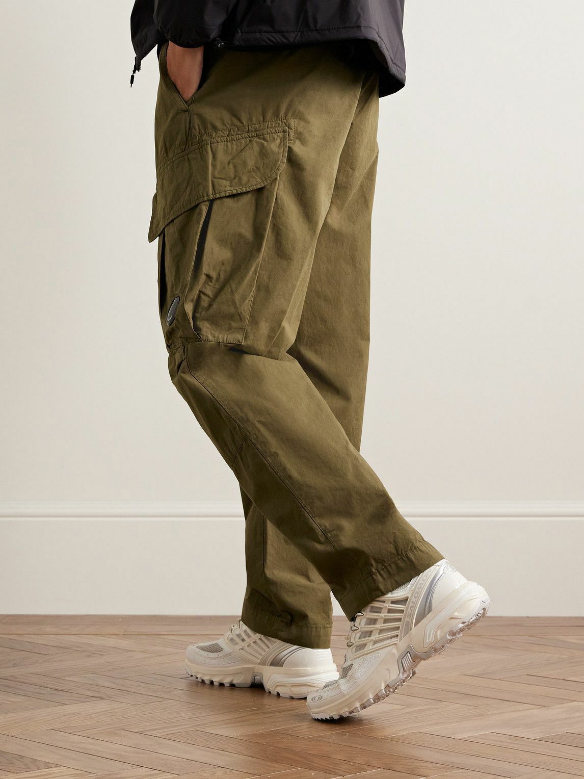 C.P. Company - Tapered Logo-Appliquéd Micro Reps Cargo Trousers