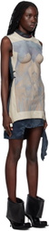 Liza Keane SSENSE Exclusive Multicolor Negative Minidress