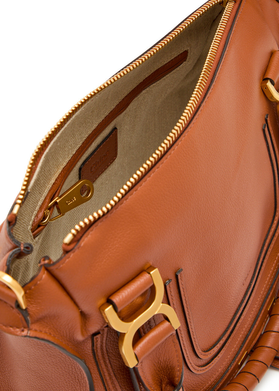 Chloe Marcie Medium Grained Leather Tote bag - Tan - One Size