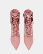 Steve Madden Morals Booties in Pink Nubuck