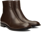 Maison Margiela Brown Leather Zip Boots