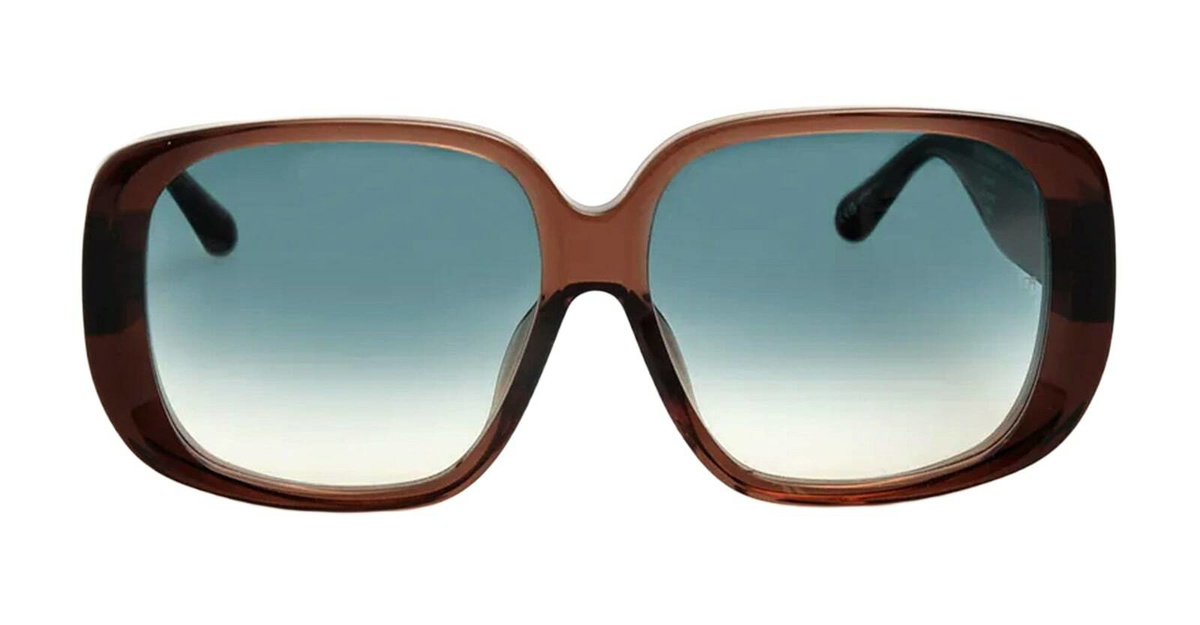 Linda Farrow Astrid - Brown / Aqua Sunglasses