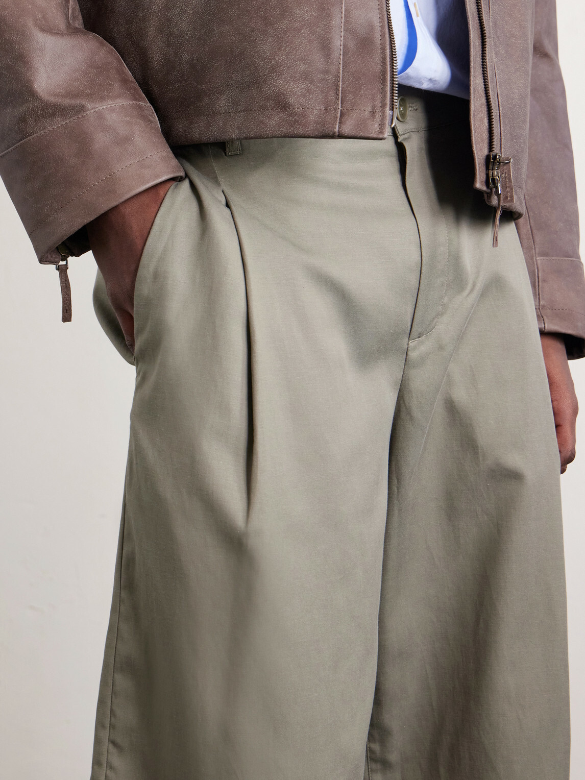 A Kind Of Guise - Juno Straight-Leg Pleated Lyocell, Cotton and Linen-Blend Shorts - Green