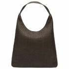 ST. Agni Women's Lattice Weave Large Tote in Coffee 
