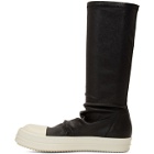 Rick Owens Black and White Sock Sneakers