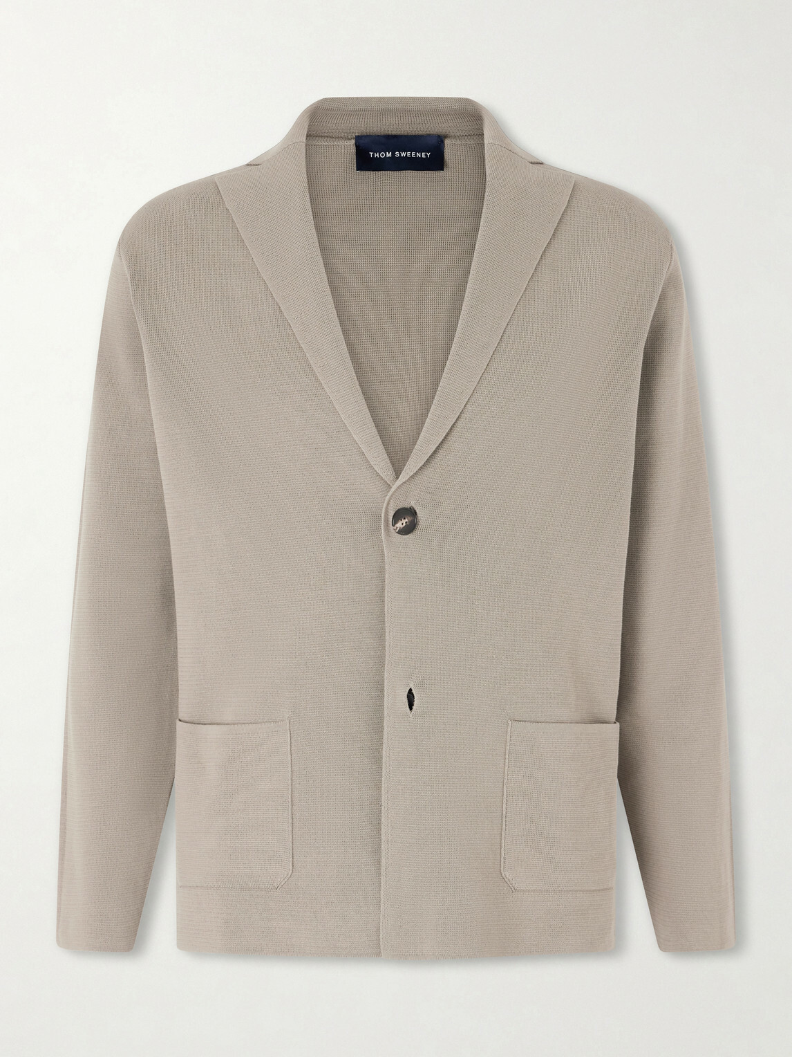 Thom Sweeney - Cotton Crepe Knitted Blazer - Gray