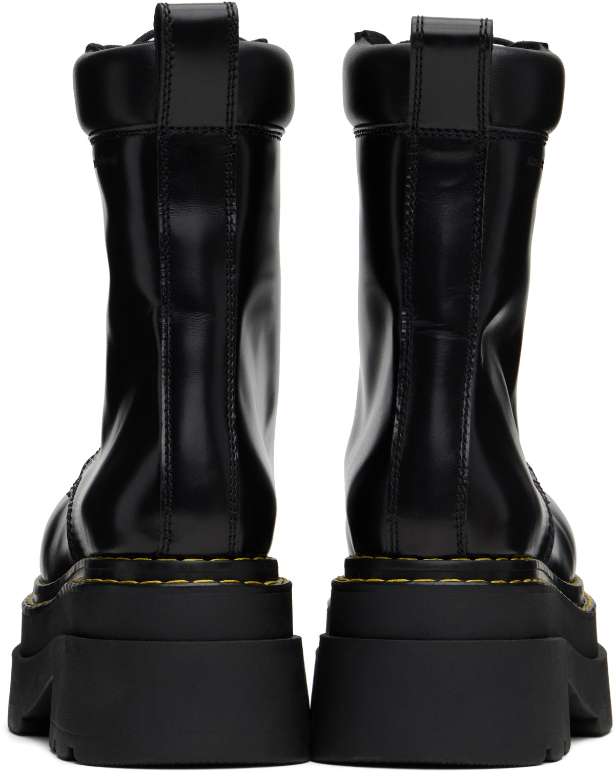 Alexander Wang Black Atlas Lace-Up Platform Boots