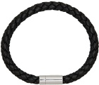 Boss Black Leather Logo Bracelet