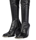 Peter Do - Faux leather over-the-knee boots