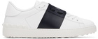 Valentino Garavani White & Navy Open Sneakers