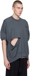 Vivienne Westwood Gray Twisted Sweatshirt
