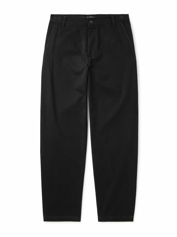 Photo: A.P.C. - Lawrence Straight-Leg Cotton-Twill Chinos - Black