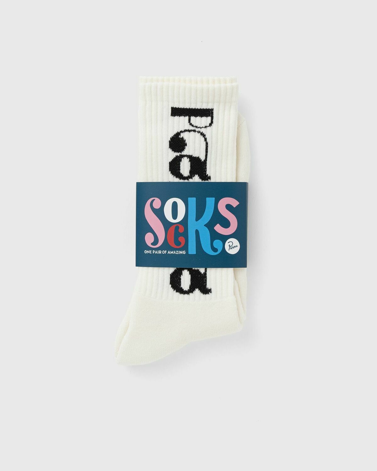 By Parra TOKYO LOGO CREW SOCKS White Men