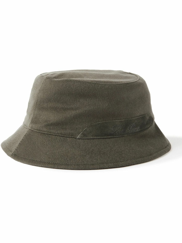 Photo: Loro Piana - Cityleisure Suede-Trimmed Cashmere Bucket Hat - Green