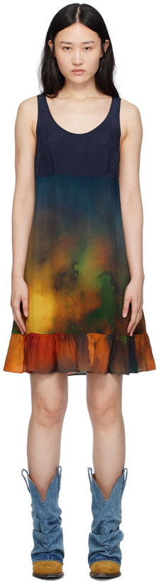 Photo: R13 Navy & Orange Pattern Minidress