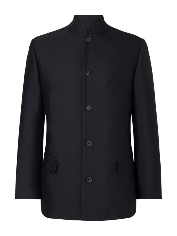 Photo: Enfants Riches Déprimés - Austrian Alchemist Virgin Wool and Silk-Blend Blazer - Black
