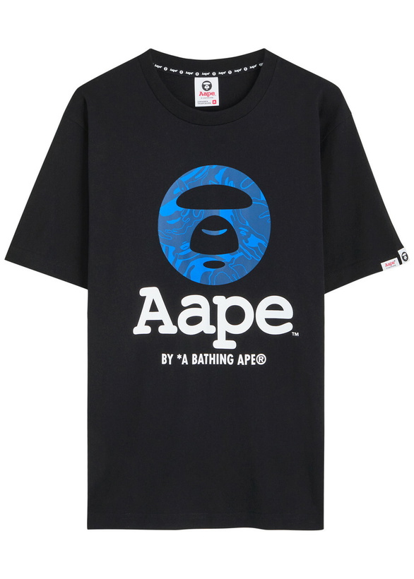 Photo: Aape Moonface Logo-printed Cotton T-shirt Black