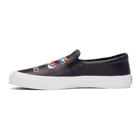 Kenzo Navy K-Skate Slip-On Sneakers