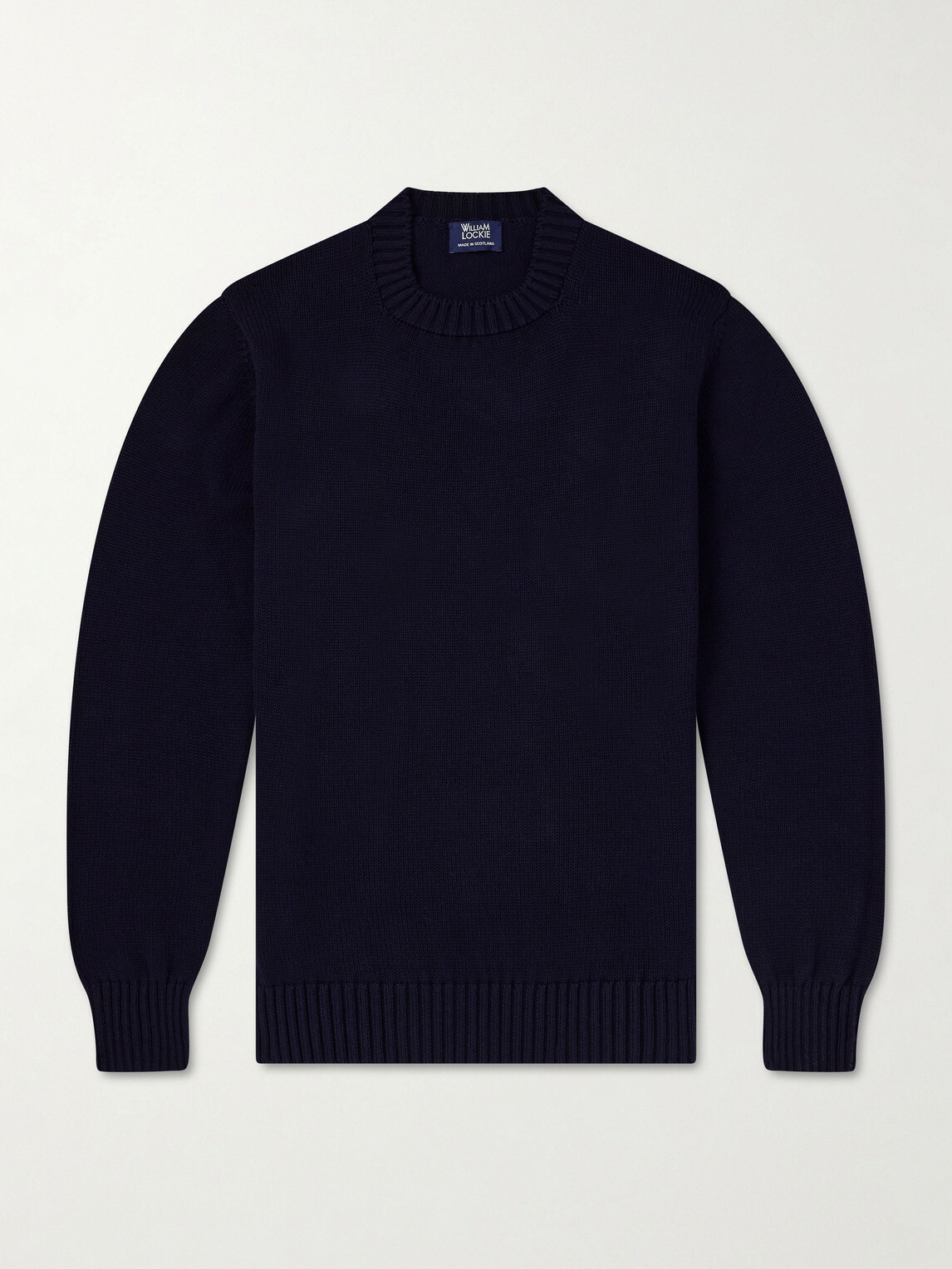 William Lockie - Knitted Cotton Sweater - Blue