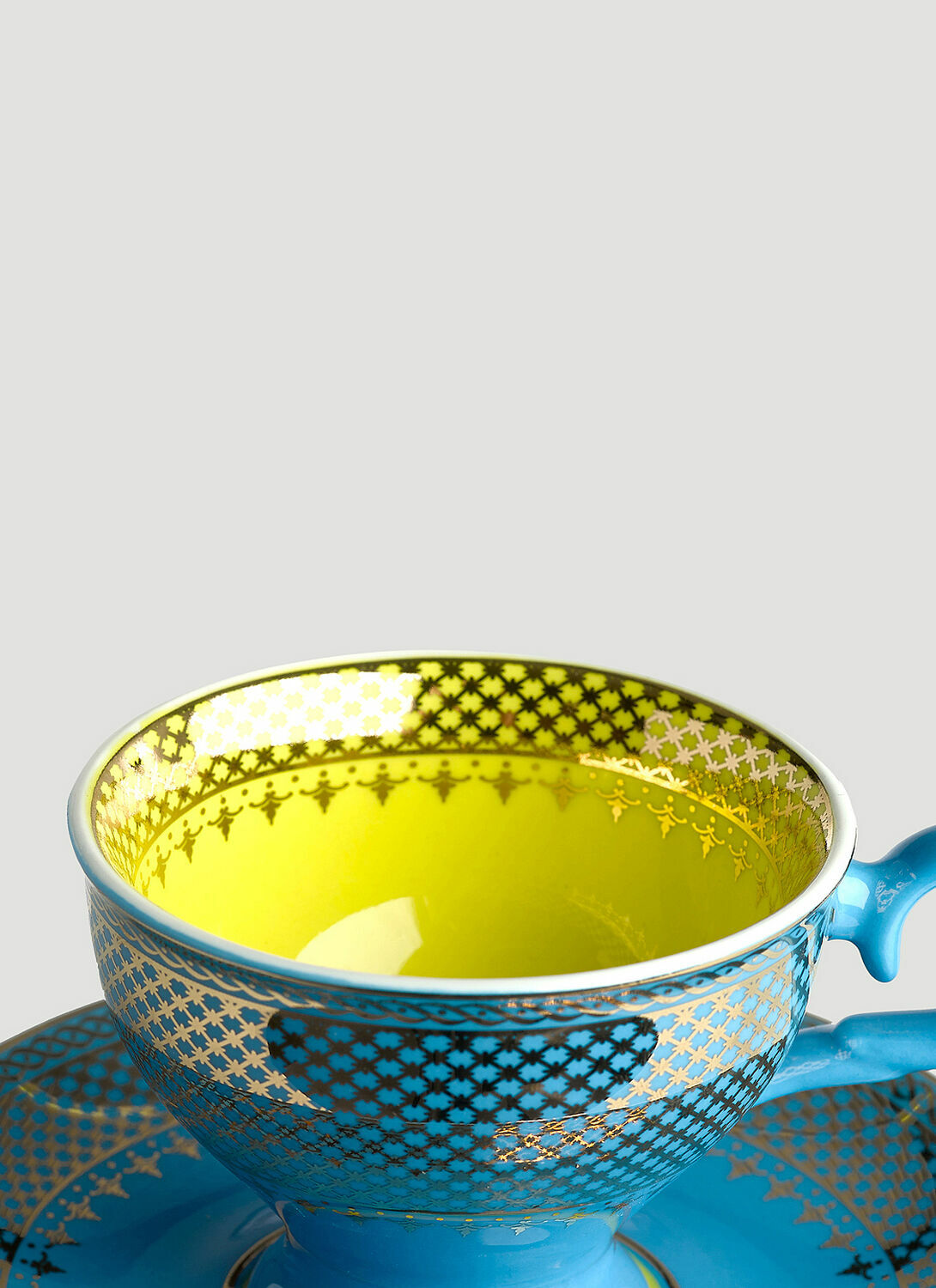 POLSPOTTEN Set of Four Grandma Espresso Cups and Saucers