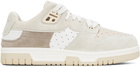 Acne Studios White & Beige Low Top Sneakers