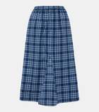 Acne Studios Checked mid-rise cotton maxi skirt