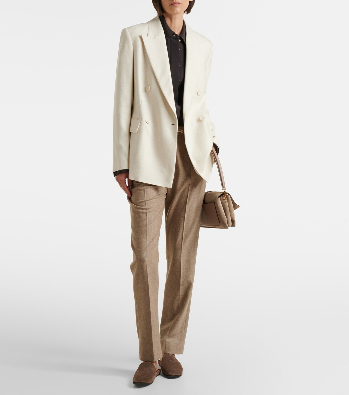 Eleventy Wool, silk and linen-blend blazer