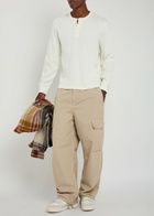 Wax London Cotton Henley top Ecru