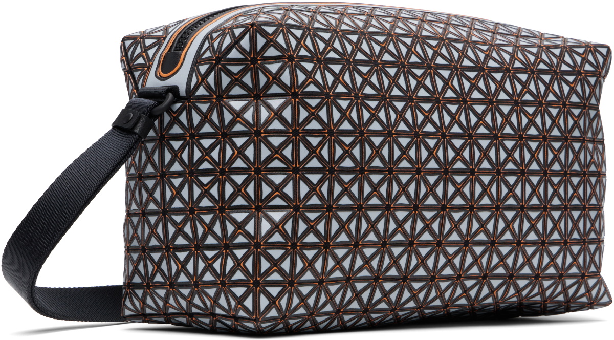 BAO BAO ISSEY MIYAKE Gray & Orange Saddle Rough Bag