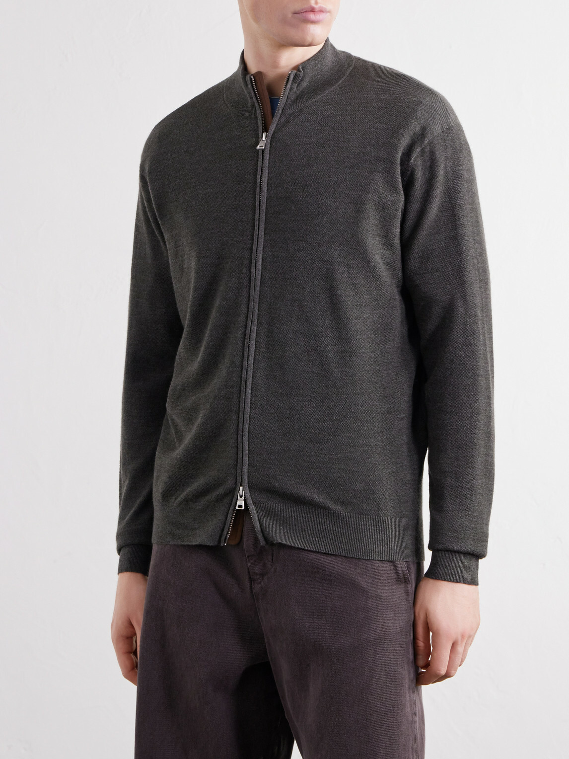 Peter Millar - Excursionist Merino Wool-Blend Zip-Up Cardigan - Green