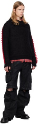 Andersson Bell Black Arelin Shawl Layered Sweater