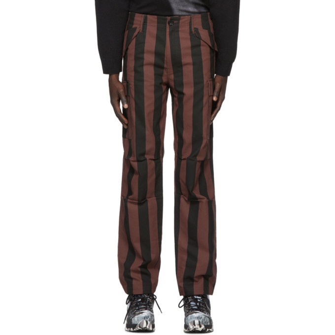 Photo: 032c Black and Red Striped Cargo Pants