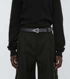 Bottega Veneta - Triangle buckle leather belt