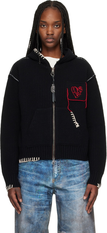 Photo: Andersson Bell Black Heart Logo Zip-Up Hoodie