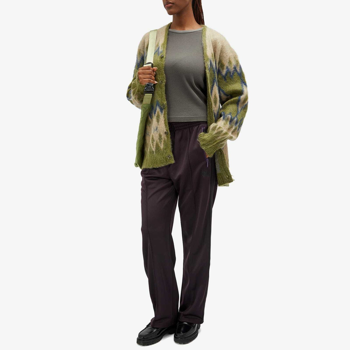【Needles】 TRACK PANT - POLY SMOOTH Needles Women's Poly Smooth Track Pant in Dark Purple Needles
